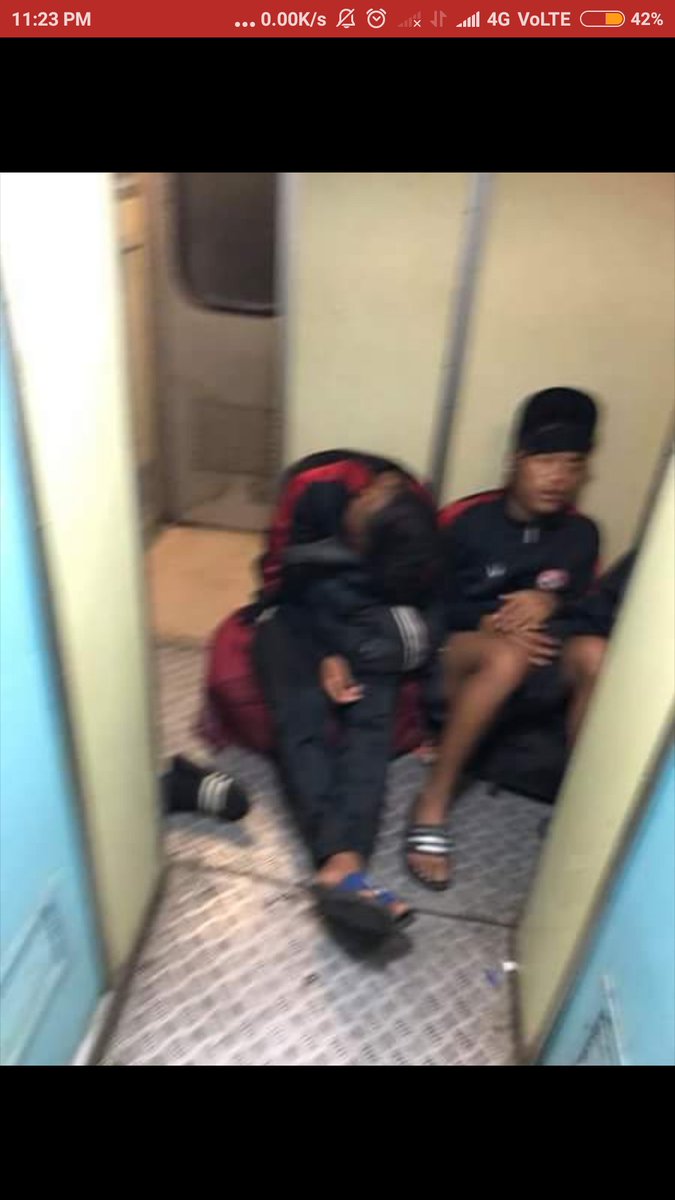 mvish14's tweet image. A few pics of U-15 Aizwal FC Football team one of the best football club of India returning home after a tournament
No Reservation no seat  the future stars got their place beside the toilet. over 18 players scattered here and there.
Is this how Indian Football would develop ?