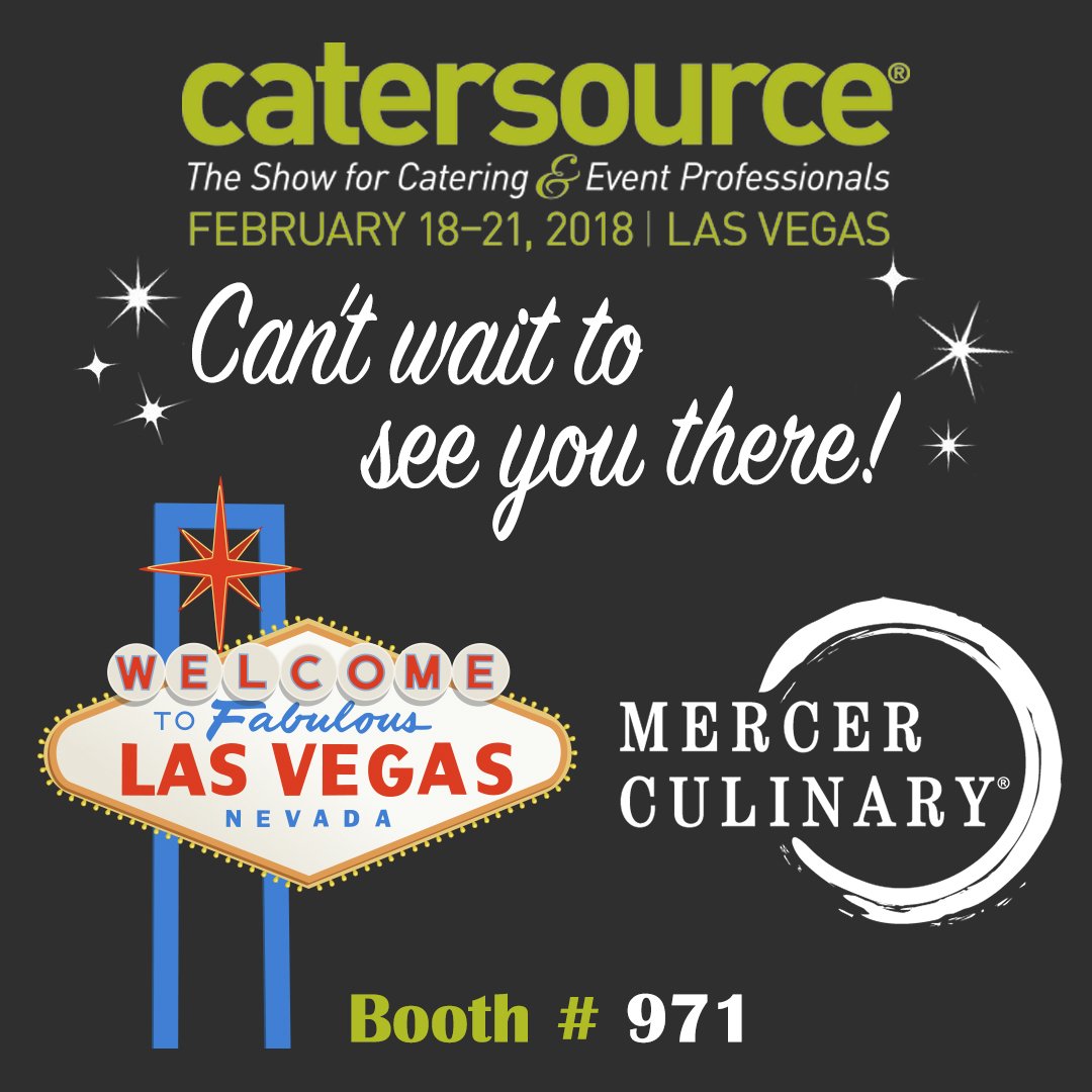 MERCERCULINARY's tweet image. Vegas here we come! We will be at CaterSource next week in fabulous Las Vegas, NV. Don’t miss our booth # 971. What happens in Vegas…. @Catersource_llc #catersource #catersource2018 #lasvegas #caesarspalace #mercerculinary #barflybymercer @barflybymercer