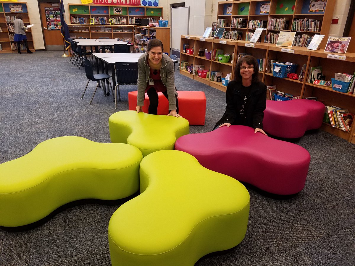 LeawoodMSLib's tweet photo. Visiting with @WildcatsLibrary about her fun seating! I love how we help and support each other @bvlibraries #thisisBVlibraries https://t.co/g2AqwTSAkX