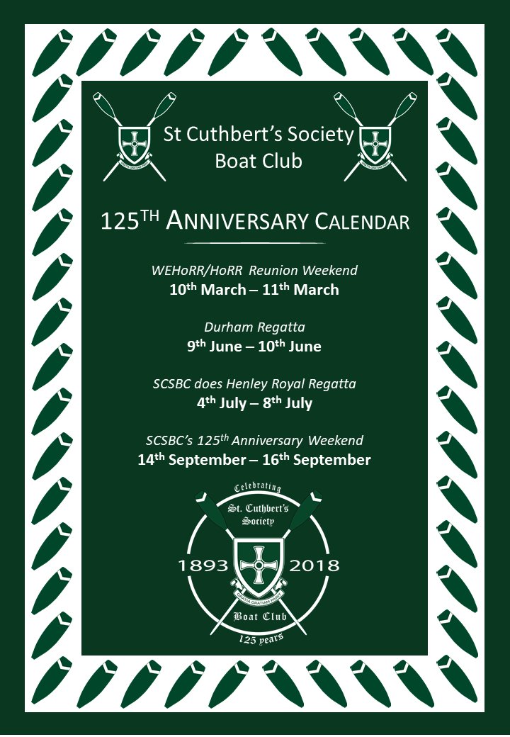 CuthsBC's tweet photo. We are thrilled to finally release our calendar of events for the celebration of our 125th year. Culminating in a huge, special anniversary weekend in Durham, 2018 will certainly be a year to remember so stay tuned for further details in the coming months! #yeahcuths #scsbc125th https://t.co/7XAQ1VvwMM
