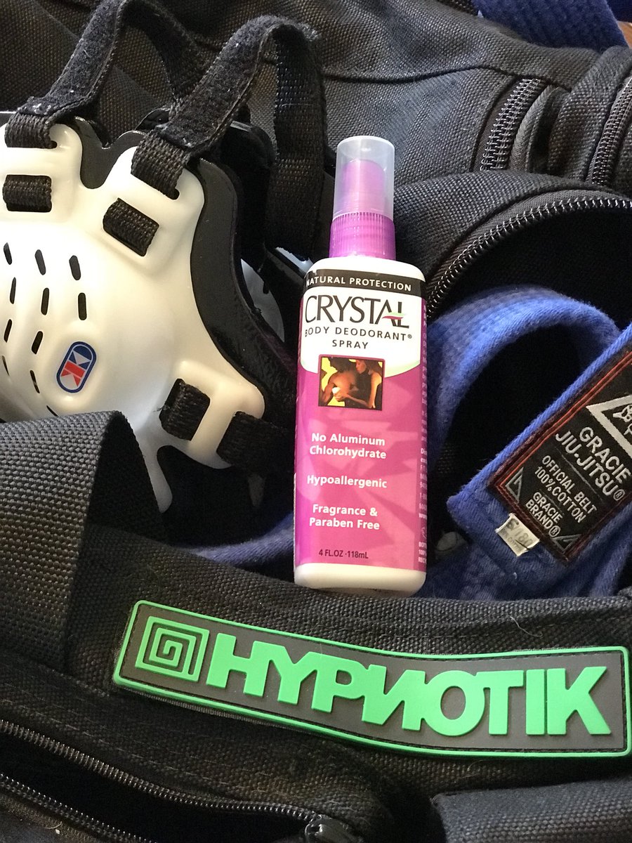 YSocialMediaM's tweet photo. Crystal Deodorant spray. Because you never want it to be your body odor that submits your training partners. #crystaldeodorant #hypnotik #graciejiujitsu #datsusara #cliffkeen #bjj https://t.co/pbZhPE12tQ