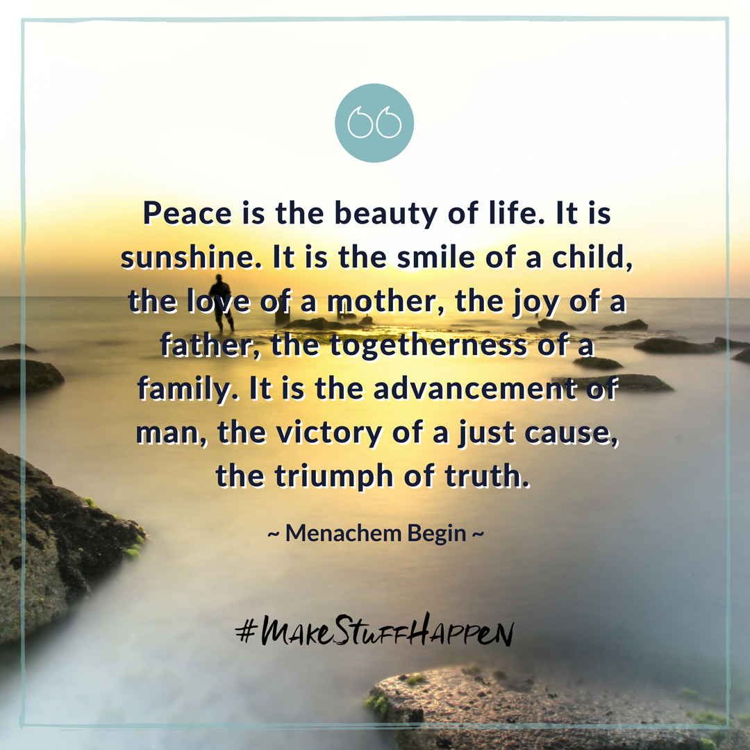 Good morning friends! Let's create #peace in our lives and #makestuffhappen.

#love #joy #happiness #family