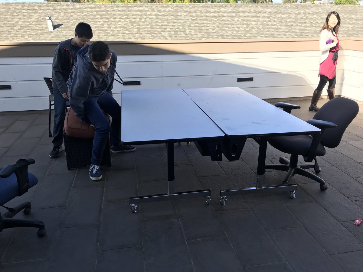 johnyen's tweet image. I asked my Inventors’ block students to configure the studio in a way that would support their work. They incorporated indoor, outdoor spaces, collaborative table work, collaborative conversation, and independent work spaces. Amazing when you get out of the way. #polysolves