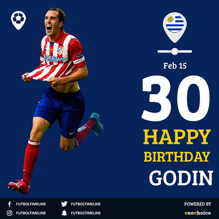 Happy birthday Diego Godín, the wall of Madrid.     