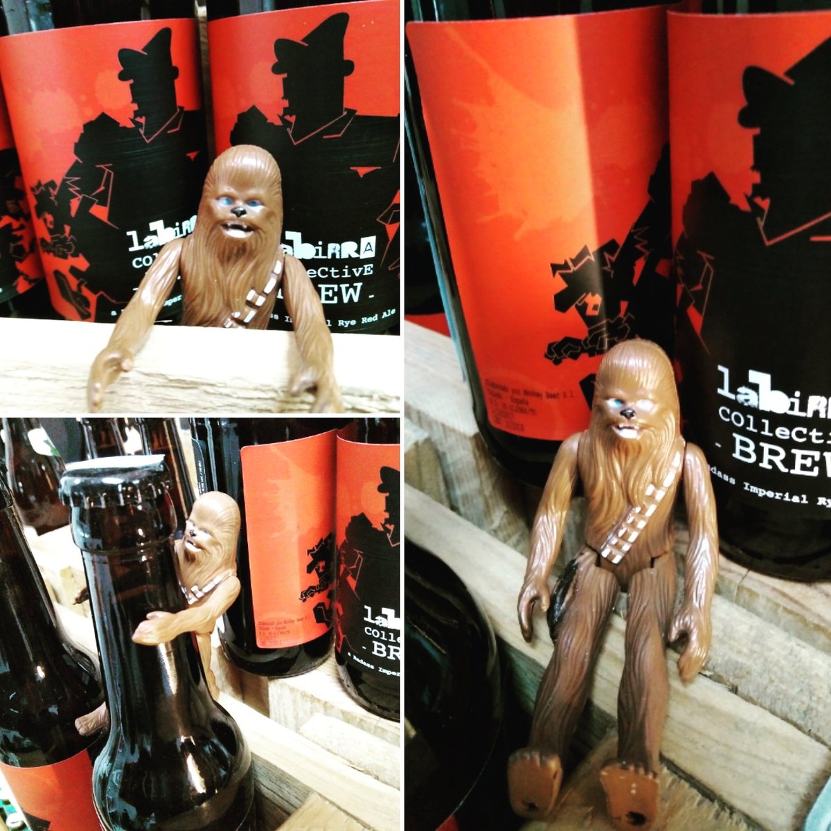 En #StarWars nunca se nos contó la verdad... Nada hace más feliz a un #wookie que #laBIRRAcollective, sobre todo cuando todavía se puede disfrutar! Haz como #chewbacca y hazte con tus botellas!