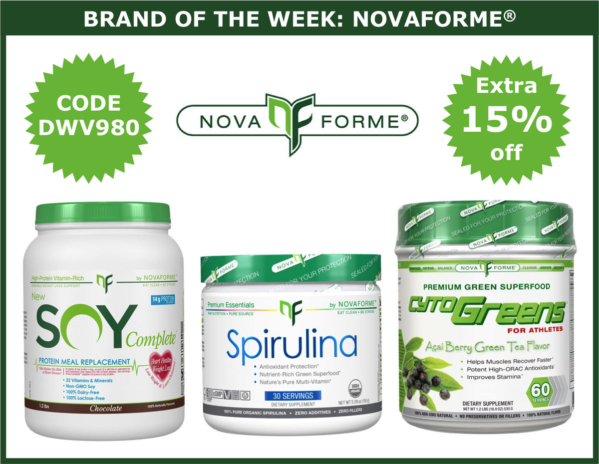 dwv980's tweet photo. 🍀Extra 15% off #NovaForme - https://t.co/u4KRKNwHY2
✅Ends 02/21 10:00 am PST
✅Use code DWV980
#iHerb #Diet #WeightLoss #Superfoods #Energy #FoodSubstitute #Food #Antioxidants #Protein #Spirulina #Detox https://t.co/1Nze2obncw