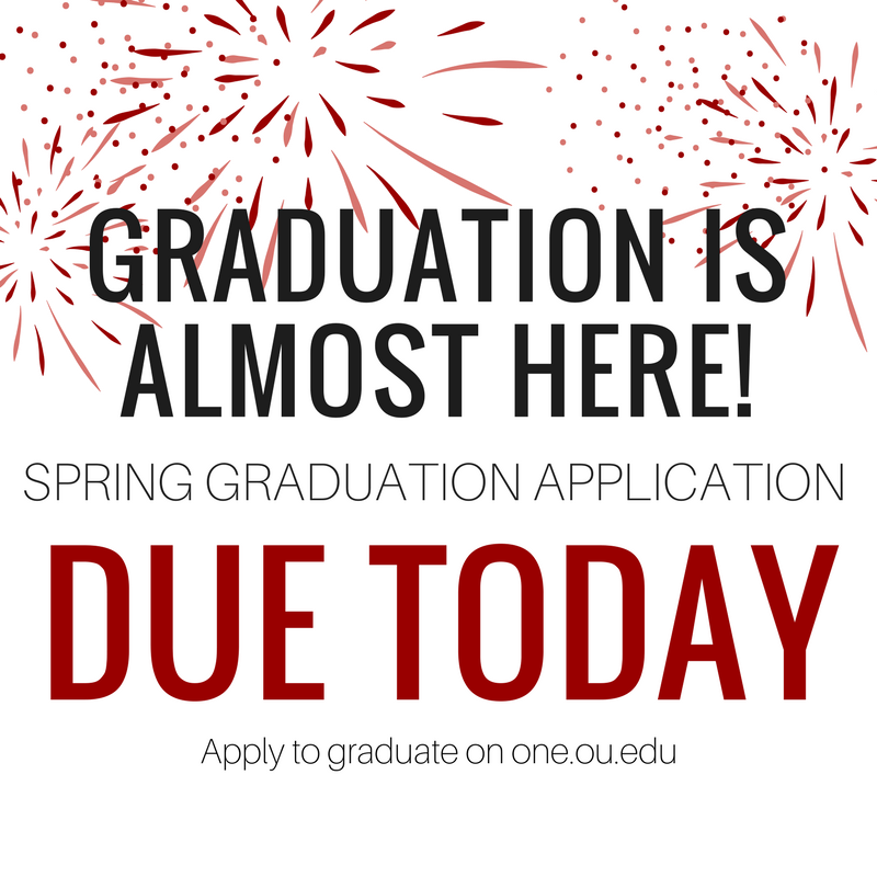 OUFinancialHelp's tweet image. HEY @OUClassof2018 Graduating in May? Want to make sure your name is in Commencement Program? 

Make sure to apply to graduate TODAY at one.ou.edu!
