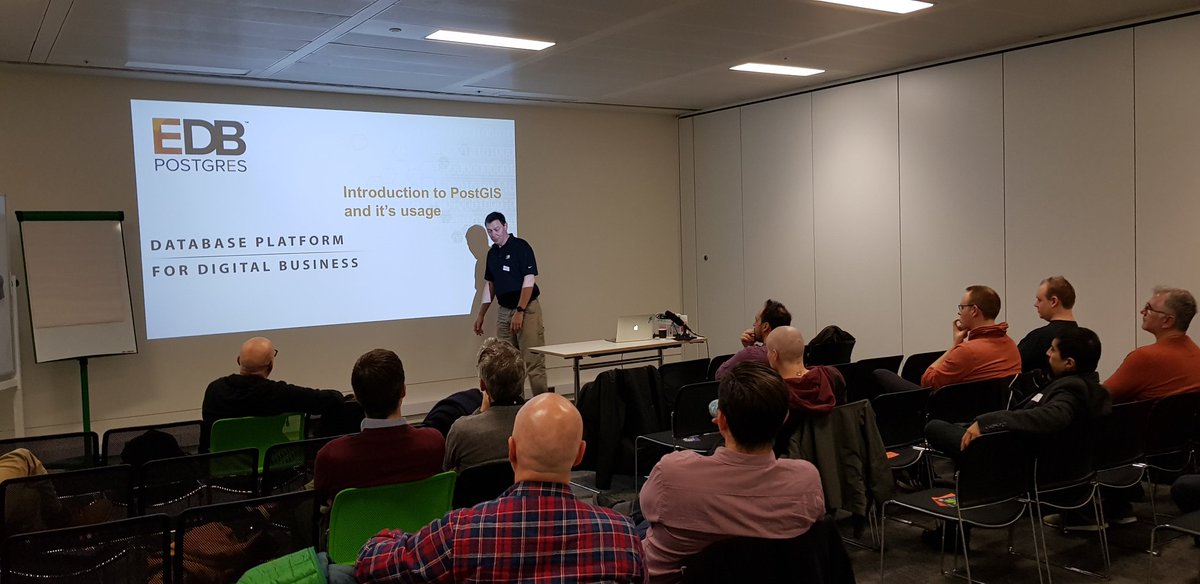 PostgresLondon's tweet image. Martin Visser is speaking about @PostGIS #PostgreSQL #London #meetup