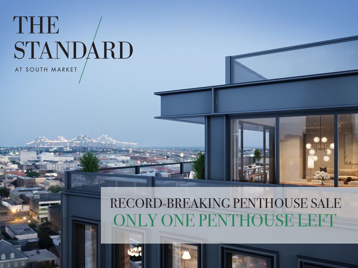 DavidJWolf_'s tweet photo. It's great to see a plan come together! Happy for our client @domaincos. #TheSTANDARDNOLA is outpacing the market in sales absorption and pricing, including the HIGHEST PRICED CONDO SALE EVER recorded in New Orleans, fetching $3,215,000 total.  https://t.co/8ISKSIvzfN https://t.co/i7dnG1o5qD