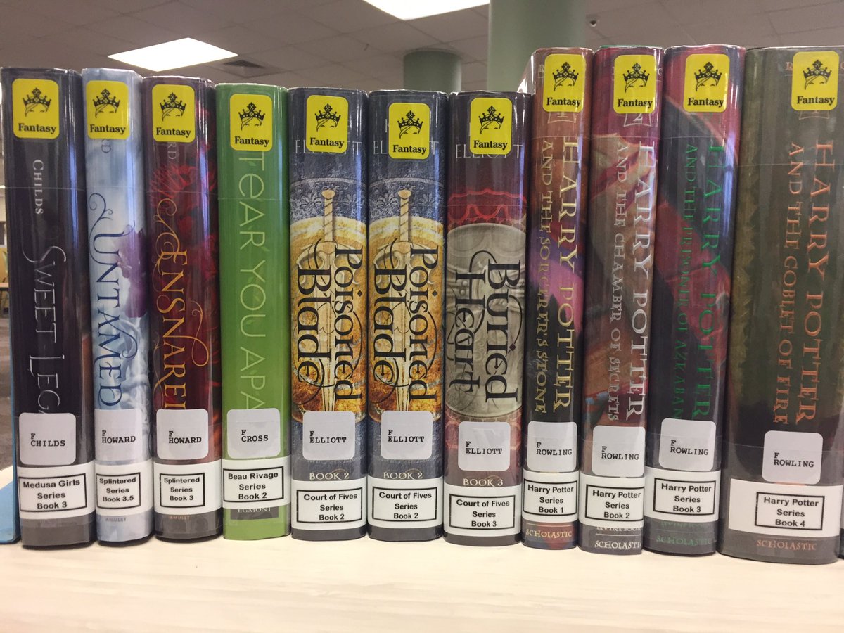 OldhamsIT's tweet photo. Huge "work in progress" but almost complete! The ability to locate a book of choice & interest increased ten fold when we genrified! Hoping it continues to increase due to series name & sequence clearly represented #librariangoals #makeiteasy #genrify #MJHRising @MagnoliaJrHigh https://t.co/t8cuSbPzny