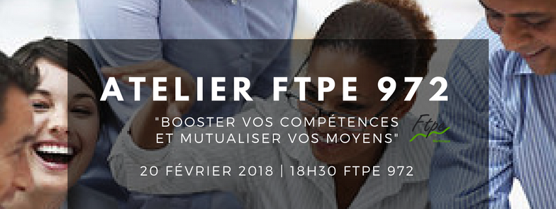 FtpeMartinique's tweet photo. #AGENDA #ATELIER @FtpeMartinique "Booster vos vos compétences et mutualiser vos moyens" mardi 20 février à 18:30 Places limitées, inscriptions à contact@ftpe972.fr #Bebooster #Martinique #TPE https://t.co/zPzOOsPC1V