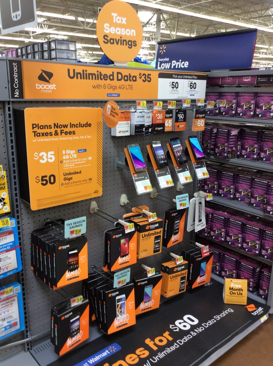 RussBadamo's tweet photo. Ready for Tax Time at Walmart! BOOST IT UP! @TeamDavidov @SprintMKI #boostblitz https://t.co/usflvv3k5R