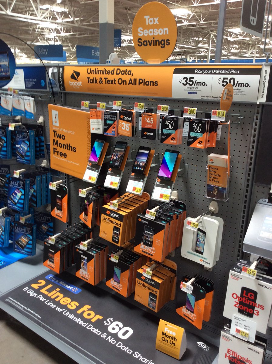 RussBadamo's tweet photo. Ready for Tax Time at Walmart! BOOST IT UP! @TeamDavidov @SprintMKI #boostblitz https://t.co/usflvv3k5R