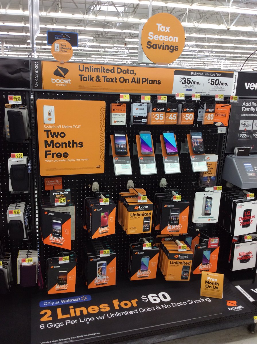 RussBadamo's tweet photo. Ready for Tax Time at Walmart! BOOST IT UP! @TeamDavidov @SprintMKI #boostblitz https://t.co/usflvv3k5R