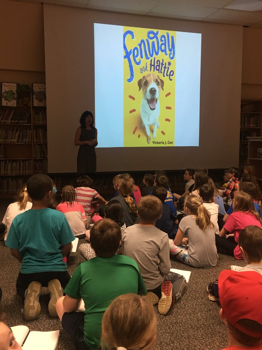missmihelic's tweet photo. “The best advice I can give is to READ!” - @victoriajcoe #brookwoodreaders #authorvisit #fenwayandhattie @MrsKinney3rd @PattyKWard @brookwoodknabe https://t.co/gM5RR6GBVT