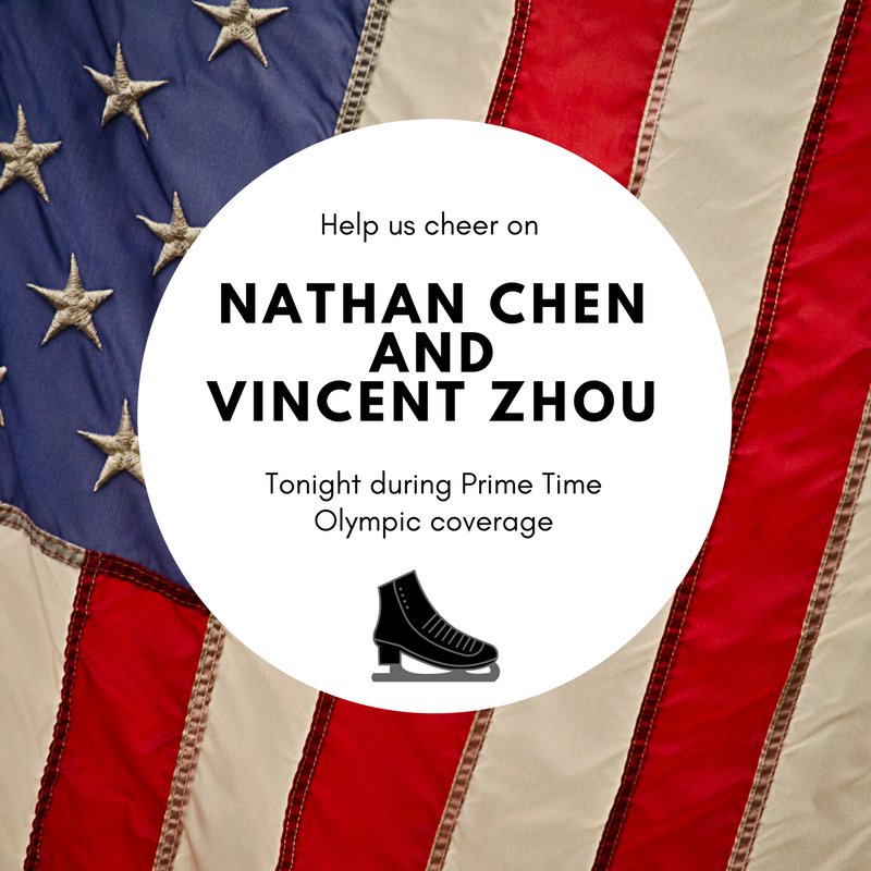 ConnectionsAcad's tweet photo. Help cheer on two Connections Academy alumni tonight during the Olympic Men's Single Skating Short Program!  Watch for Nathan Chen and Vincent Zhou! #Olympics2018 @TeamUSA https://t.co/UHidnD5VtE
