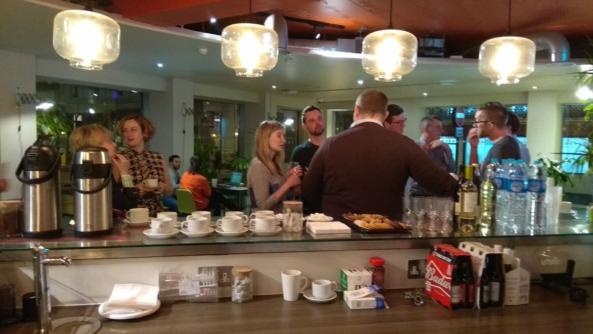 barracudaclub's tweet photo. Great to hear from Claire Gardener and Daniel Fozzati @ucl on the resources available from universities to support. Lots to discuss over drinks.... #entrepreneurs #blackfinbarracudas #FastGrowth #UKTech https://t.co/VZRoW0VOvD