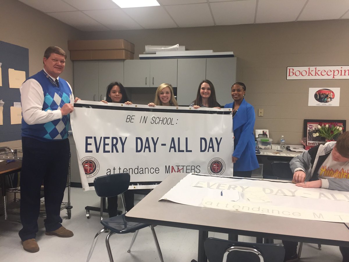 Got off the PRESS. Thank you Haws NES for your work on attendance banners. Great job. @DCBE <a href="/creekwoodhs/">Creek Wood HS</a>