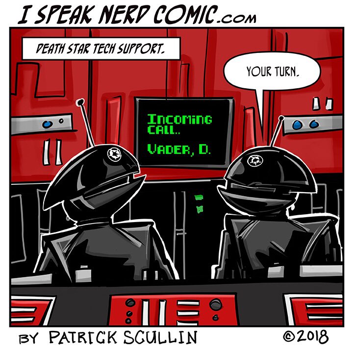 i_speak_nerd's tweet image. Death Star Tech Support #ispeaknerd #comic #starwars #artist #instagood #fun