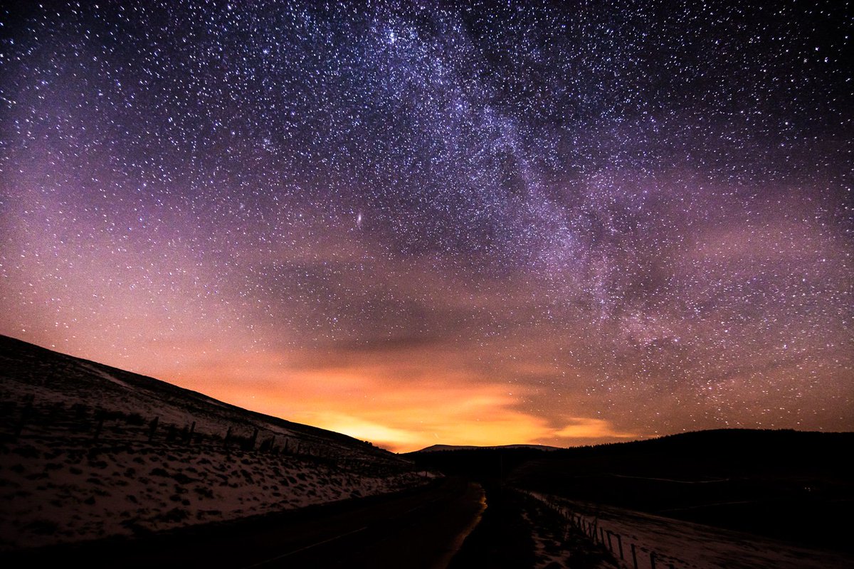 Aurora Pulse, Andromeda and the Milky Way. Tomintoul in the Cairngorms national park. <a href="/StormHour/">#StormHour</a> <a href="/cairngorms/">George Henderson</a> <a href="/VisitCairngrms/">VisitCairngorms.com</a>  #Astrophotography