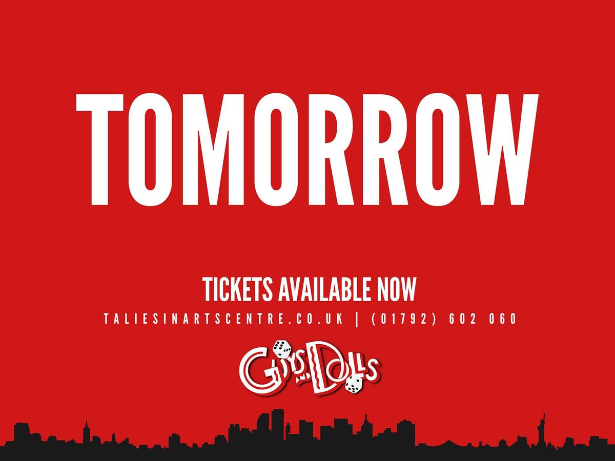 superformingart's tweet photo. Guys and Dolls is hitting @TaliesinSwansea's stage tomorrow and we couldn't be more excited 🎲🎭 https://t.co/bKaoUwtc6Q