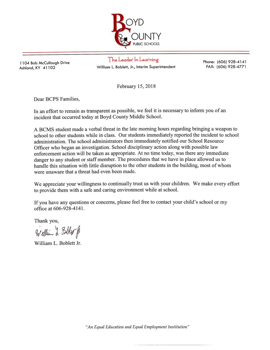 BCPSdistrict's tweet photo. Important letter to parents/guardians:  https://t.co/KhZyfPfJz8 https://t.co/laUcEMm1Da