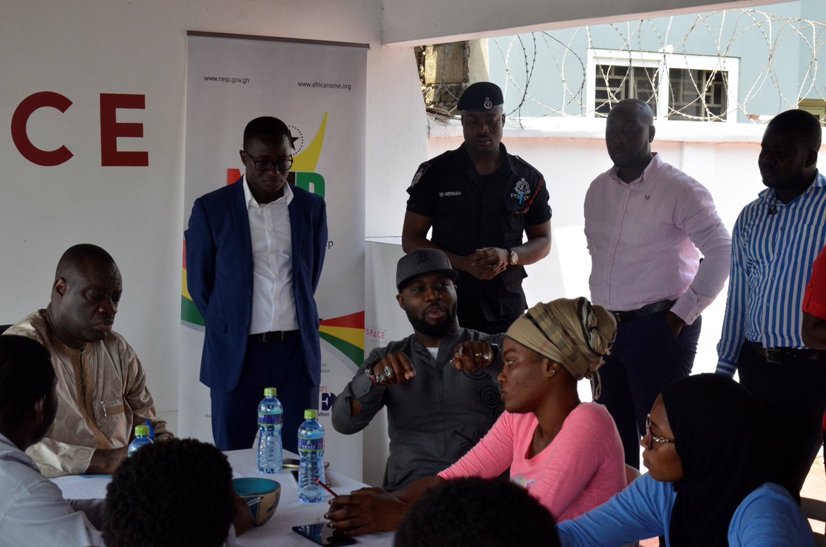 ASMESummit's tweet photo. Minister for Business Development, Hon Ibrahim Awal visited the Ispace Hub today.  #BusinessisGhana #AfricanSMEOrganisation @iSpaceGh https://t.co/I2SCyJaKrU