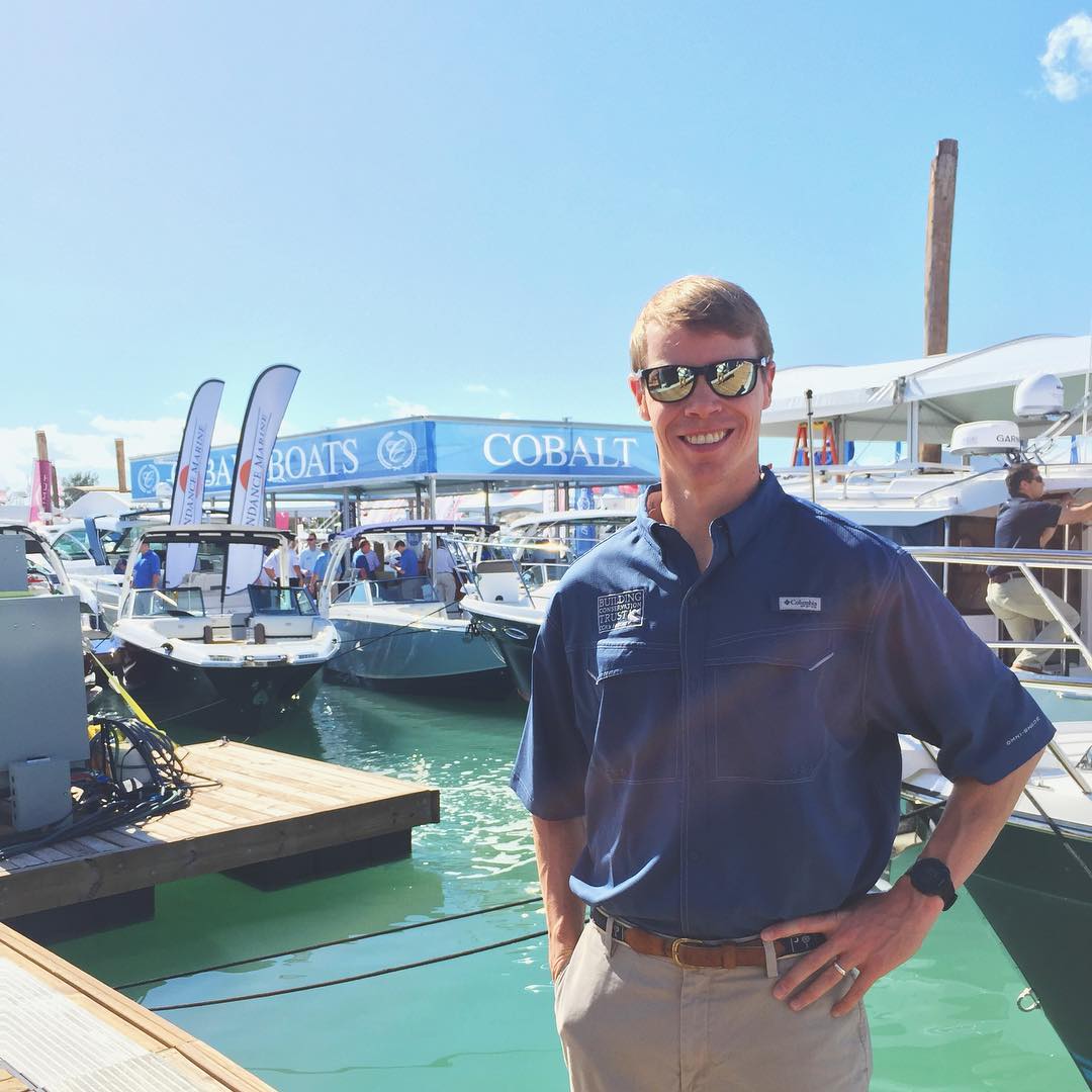 CCABCT's tweet image. BCT’s newest staff member, Will Johnson, is pictured here today at the @MiamiBoatShow. Will joins us as BCT’s Director of Development, and we are very excited to have him on board! #ccabct #joincca #miamiboatshow #conservation