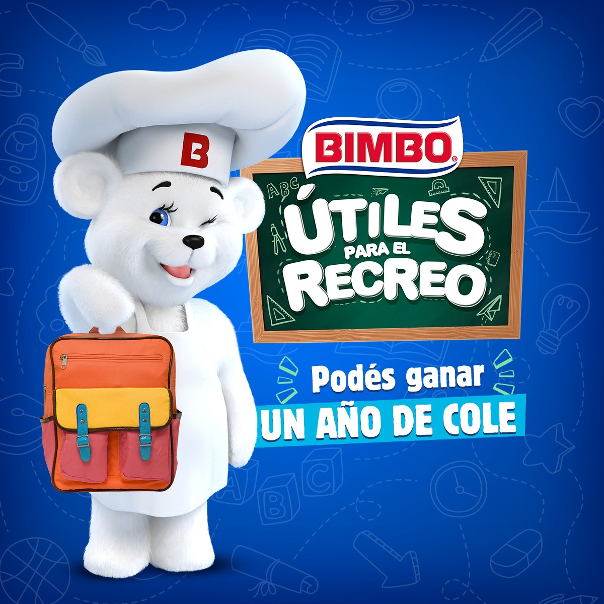 ¡Suena el timbre y todos al recreo con Bimbo! 🎒 Con la promo Útiles para el Recreo participá por un año de colegio gratis, kits escolares y muchas cosas ricas. 
¿Cómo? Cargá el código de cualquiera de tus productos Bimbo ingresando en promobimbo.com.ar 📝