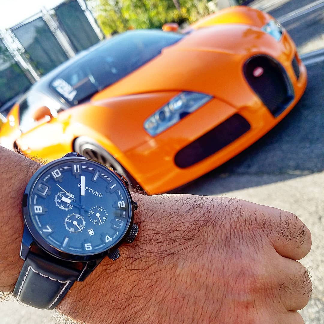 Sweet ride by @rdbmano . #rapturewatches #rdbla #sunsetgranturismo #sunsetg #bugatti