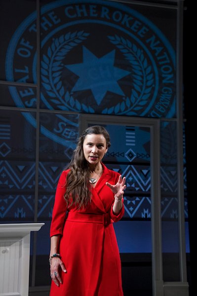 TheWorld's tweet photo. "Cherokee women are the fabric of our nation," explains @MKNAGLE. Hear her on today's show talking about her play Sovereignty at @arenastage with @MarcoWerman #ArenaSovereignty https://t.co/h4FkvTfXmm