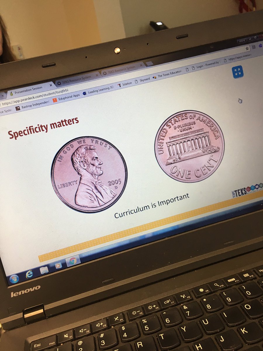 Great activity to show teachers the importance of TEK specificity! Peardeck is an awesome PD tool!
#BISDWeCoach <a href="/BastropISD/">Bastrop ISD</a>