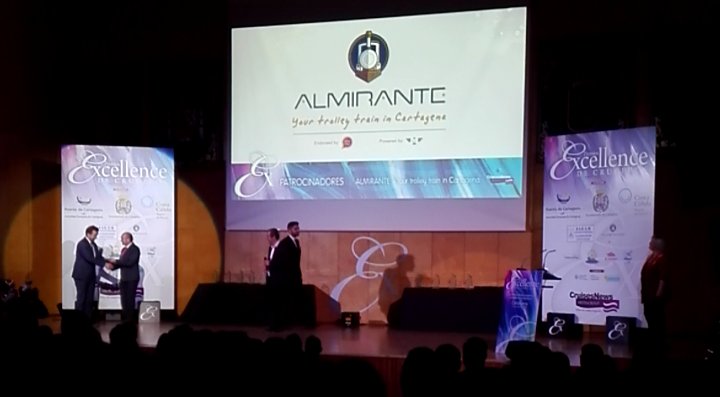 ALMIRANTE tren turístico/trolley train #Cartagena promoviendo/promoting #Excellence2018Cartagena