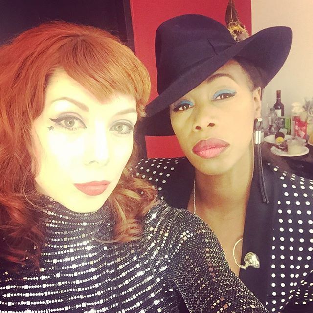 The_Anchoress's tweet photo. Stage ready with Sarah Brown for tonight’s show at the @roundhouseldn #simpleminds #gigface https://t.co/XNQvAKw8Dd https://t.co/tpVfjVeAVn