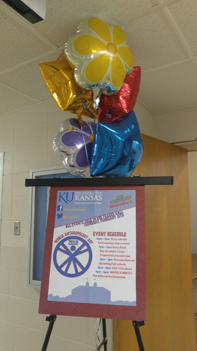 kuanthro's tweet photo. #anthroday at KU!  Big thanks to Greta Perel for her talk about non-academic career prep! https://t.co/tQSi1kjYEY