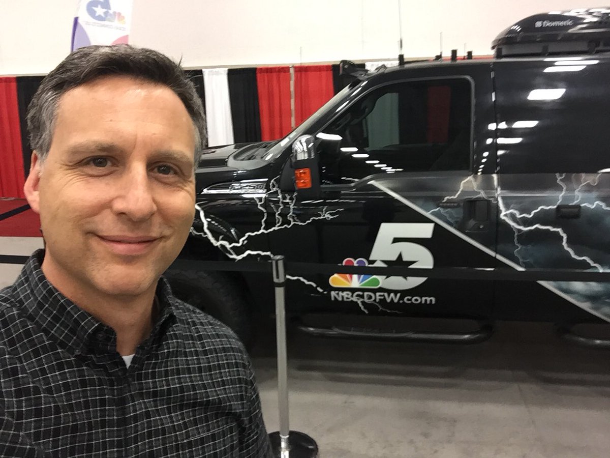 RickMitchellWX's tweet photo. I’m at the #dallasautoshow with the #TexasThunderTruck. Live at 4 &amp; 5 pm. #nbcdfwweather https://t.co/a9QWYJN3Mh