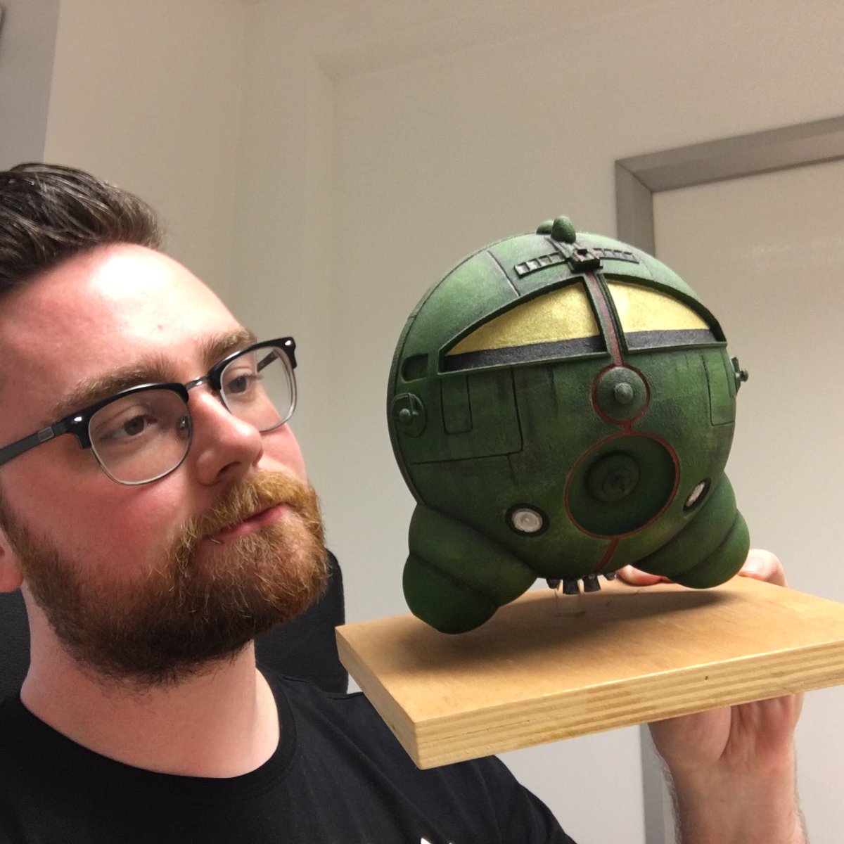 fil665's tweet photo. And one more before the #RedDwarf30 marathon starts on @davechannel at 9pm. A colour test on a prototype #3dprint before the final #starbug model for #RedDwarfXI https://t.co/XoQHmvjDHJ