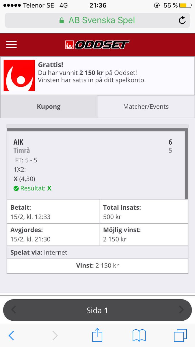 AlexanderNorrb1's tweet photo. När en kund kommer in och säger att krysset på AIK-Timrå är givet och man lägger 500 spänn. Kunden har alltid rätt eller vad säger man? https://t.co/NTPmgRl1kk