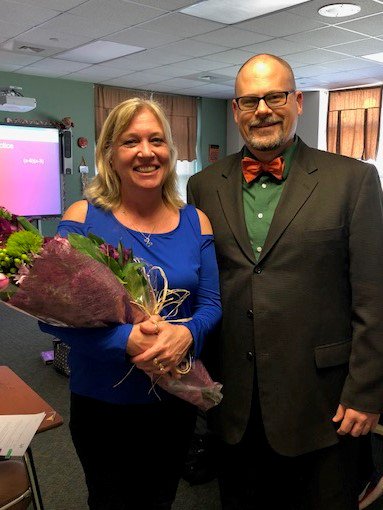 BeckendorffJH's tweet photo. Congratulations to our Teacher of the Year for BDJH Mrs. Tricia Austin!  #bdjhpride @katyisd https://t.co/vl5mzW0ewn