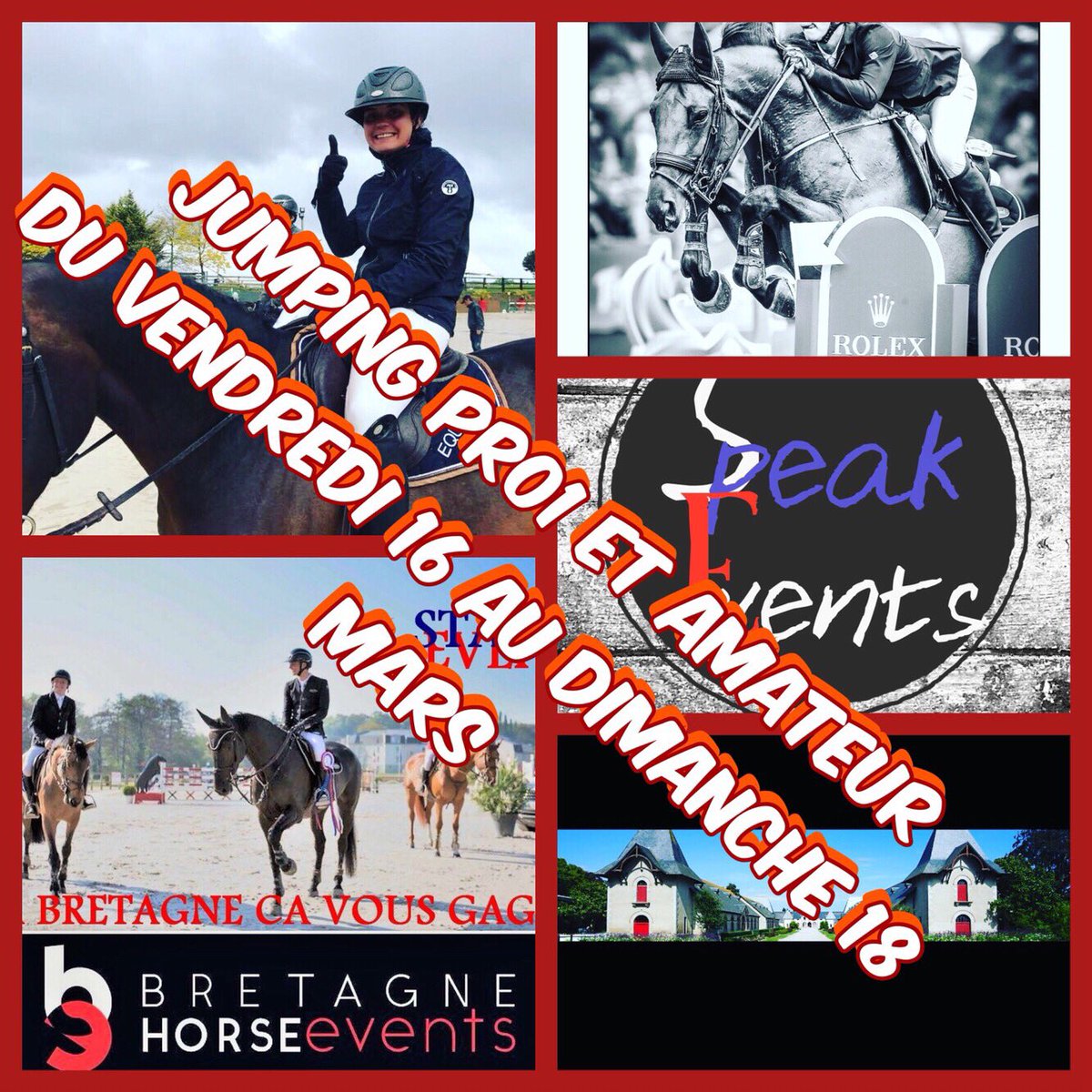 BHorseEvents's tweet photo. @BHorseEvents arrive avec un premier événement by Start Events les 15/16/16 et 18 Mars à lamballe!! Car la Bretagne ca  vous gagne https://t.co/9btD611Xw0