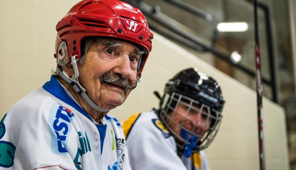 Risultati immagini per Meet the World's Oldest Hockey Player