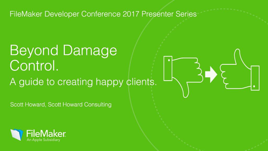 ClarisOfficial's tweet image. Creating a positive customer experience is crucial for your continued success and growth. This ebook is based on the presentation given by Scott Howard from #FileMakerDevCon 2017, “Beyond Damage Control. Reversing Bad Client Experiences.” Ebook here: spr.ly/6006DPNi6