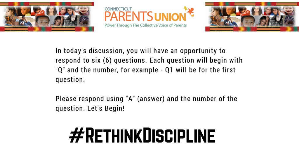 Thank you to all who are getting ready to join me for this #parentled #twitterchat about rethinking school discipline. - Lets Get Started!! #RethinkDiscipline