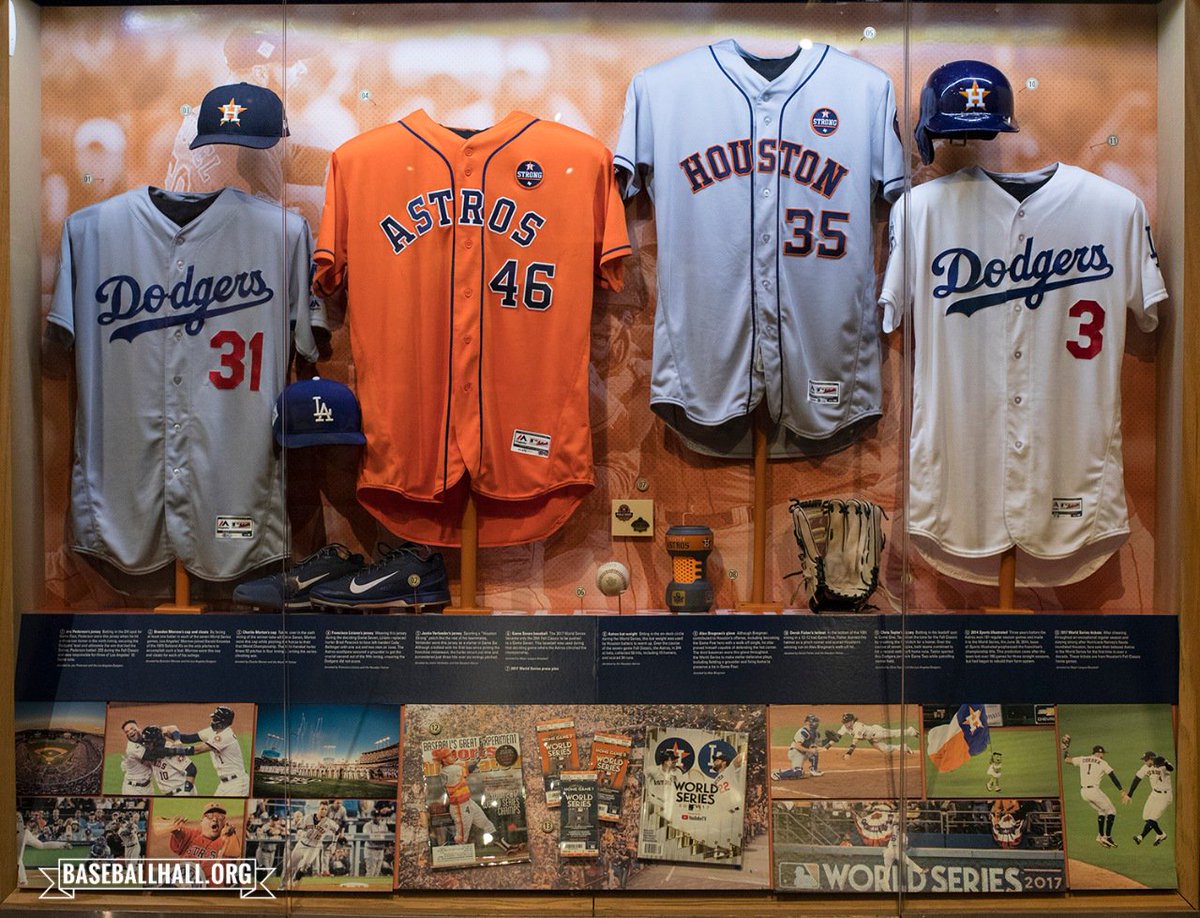 baseballhall's tweet image. The Museum’s exhibit honoring the 2017 WS champion Astros, which is part of the permanent Autumn Glory exhibit, opens Friday, Feb. 16 and features artifacts, photographs and ephemera detailing the @Astros’ first-ever WS title: baseballhall.org/news/2017-worl… (📸: Milo Stewart Jr.)