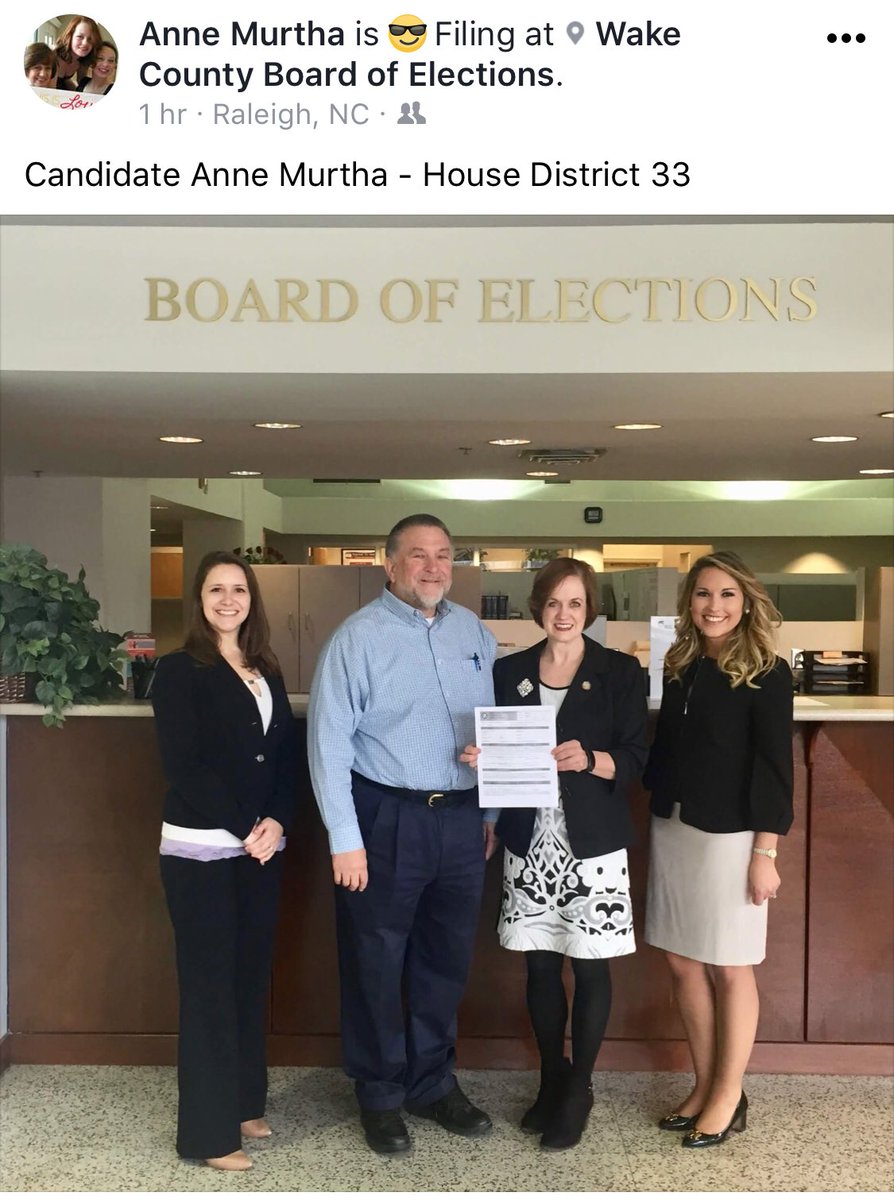AlexMillerNC's tweet image. @ARMurtha, Legislative Specialist for the NC Board of Education (&amp;amp; former staffer for then-House Speaker Pro-Tem Paul Stam) running in NC House District 33 (held by @Rep_Rosa_Gill). #NCGA #NCPOL