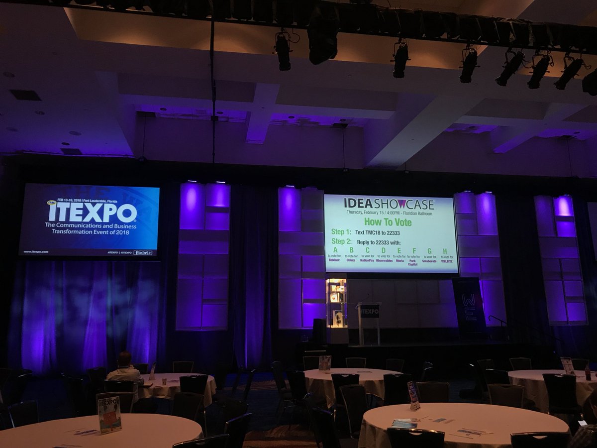 GET TO THE FLORIDIAN BALL ROOM!! Idea showcase is starting in 5 minutes. This #startup contest is bound to be a hit, we can’t wait to see who takes the title. Get here and share who you think should win, remember to use our hashtags #ITEXPO2018 &amp; #RIDETHEWAVE <a href="/ITEXPO/">ITEXPO | February 10-12, 2026</a>