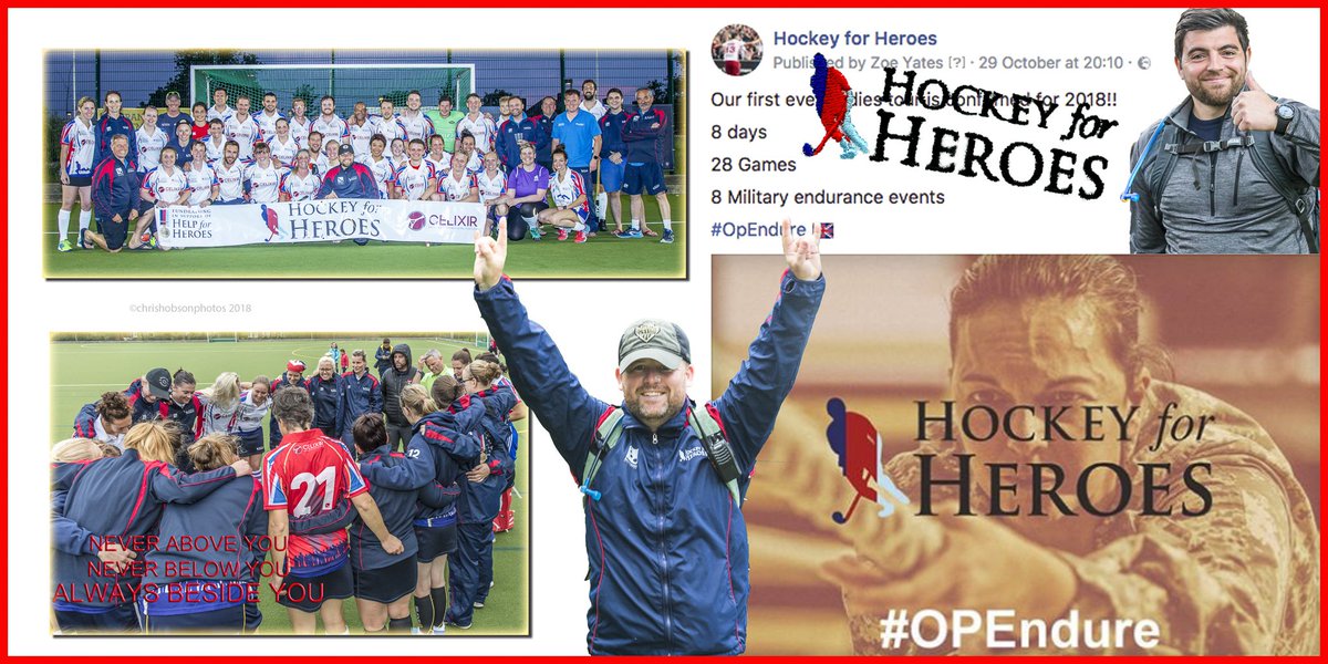 chrishobson4's tweet photo. #OPEndure #hockeyforheroes The ladies tour in support of #HelpForHeroes starts in May 2018. This will be EPIC. 8 days-28 matches-8 army endurance tests @hockey_4_heroes https://t.co/eXyUNhGSL1