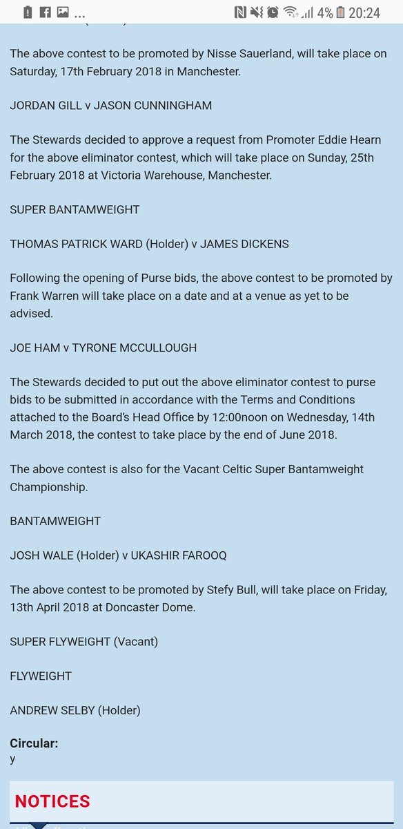 Good to see <a href="/WhiteChoc90/">Tyrone McCullagh</a> v <a href="/joeham56/">Joe Ham</a> be submitted be a great fight 👍 also <a href="/JazzaDickens10/">Jazza Dickens | Boxing</a> getting his rematch #mtkglobal
