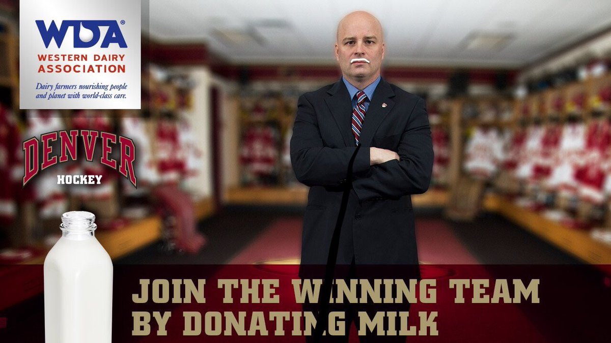 brandyjo21's tweet photo. @DU_Hockey @WesternDairy @FoodBankRockies I fixed coaches milk mustache for you. You gotta know the @DUCoachMonty #Proscess https://t.co/k0a0PLoyGD