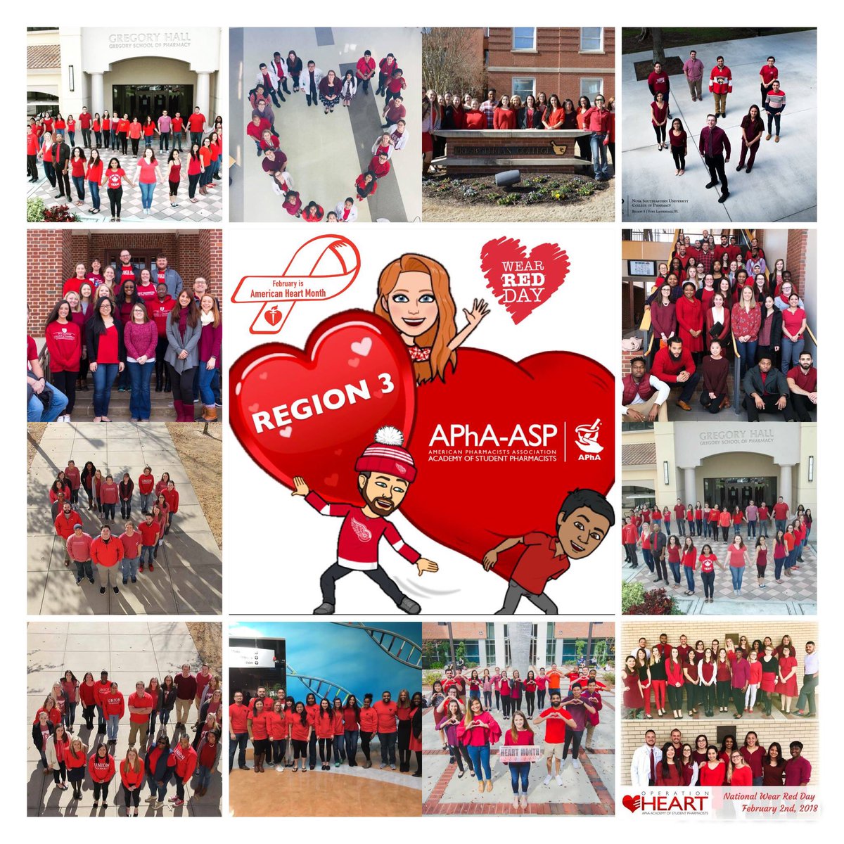 UFAPhAASP's tweet photo. It's absolutely wonderful to be a part of Region 3! Check out the love from our friends this year during American Heart Month! ❤️ #AHM2018 https://t.co/rnCnDyVdpZ
